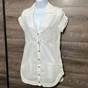 White button down tunic